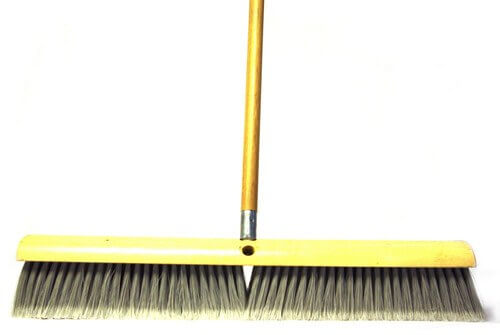 Grey Plastic Broom with 60" Handle