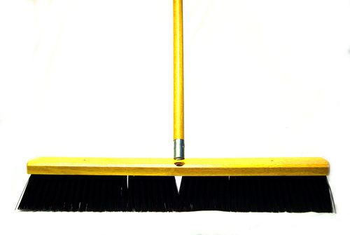 Red/Black Floor Broom w/ 60" Handle