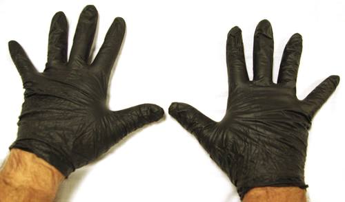 Black Nitrile Safety Gloves