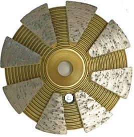 Grinding Plugs & Pucks: 5-Seg Metal Bond Non-Bevel Puck (Soft Bond)