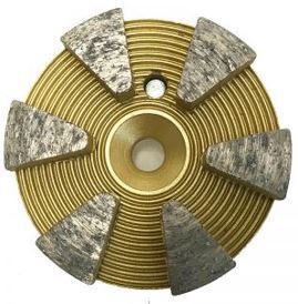 Grinding Plugs & Pucks: 6-Segment Metal Bond Puck (Soft Bond)