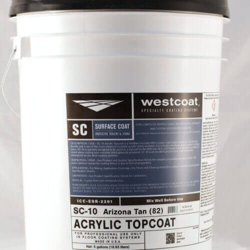 Westcoat SR Acrylic Topcoat (5 Gal)