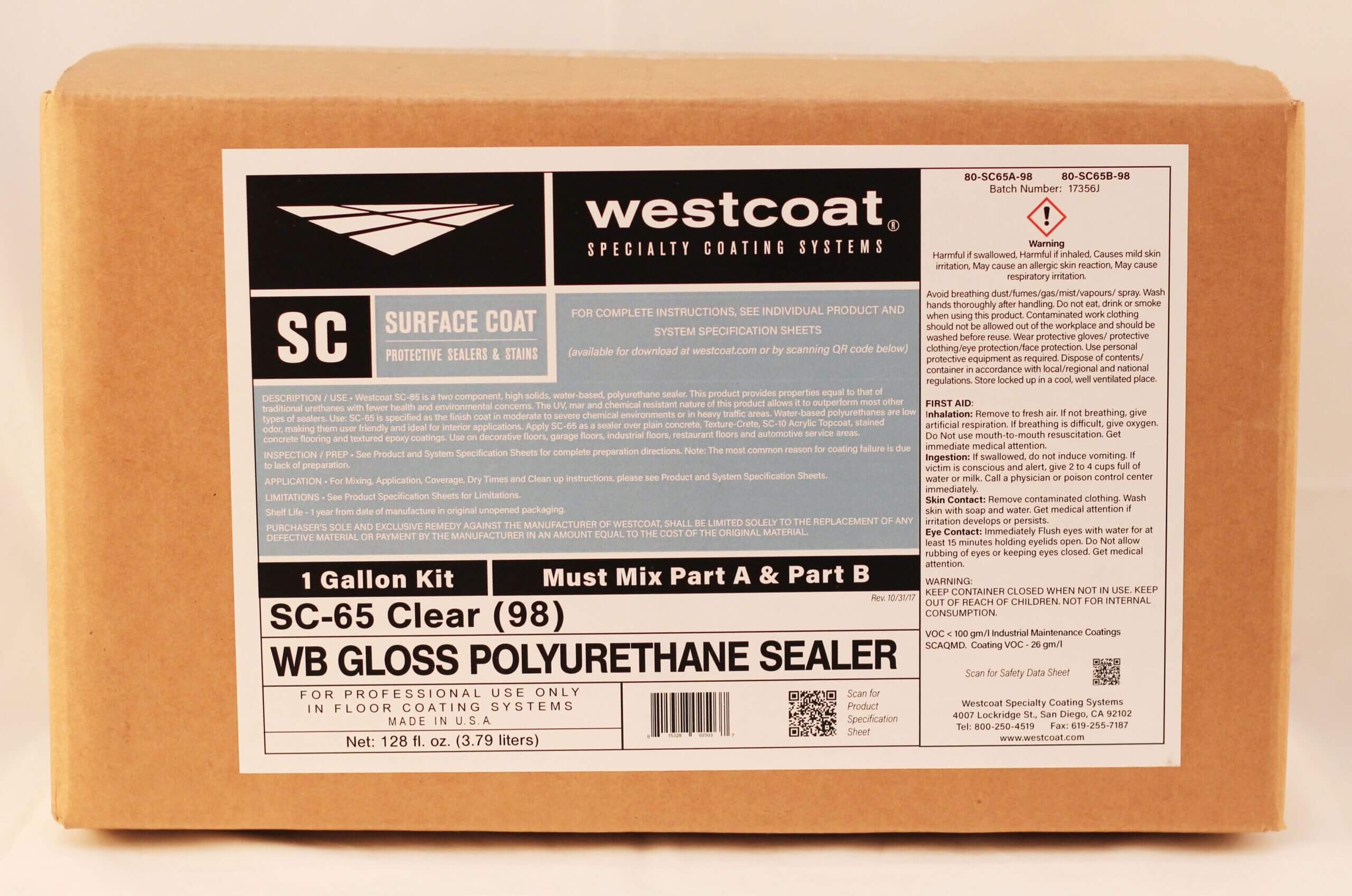 Westcoat WB Polyurethane (1 Gal)